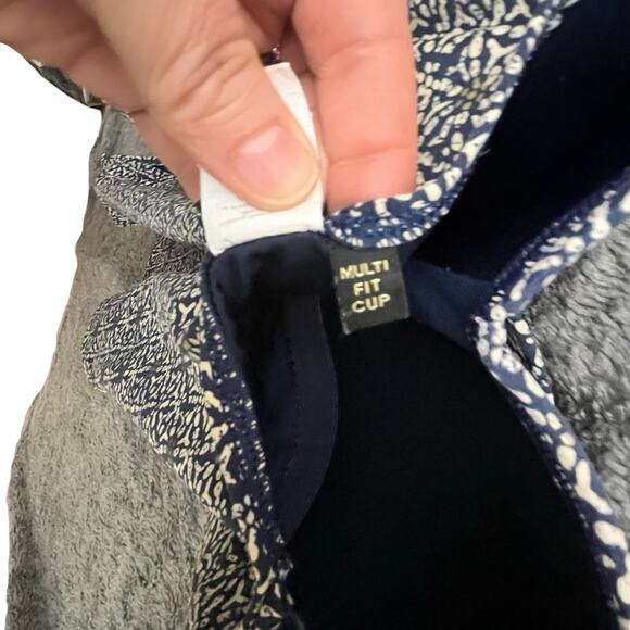 NIP TUCK SWIM Womens 6 One Piece Suit Navy Gold Nautical Foil Tummy Control‎ - Picture 6 of 9